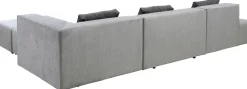 Narożniki*KARE Design Narożnik Duży Modułowy Szary 357x182 Cm Prawy