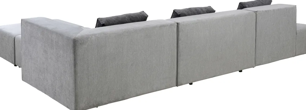 Narożniki*KARE Design Narożnik Duży Modułowy Szary 357x182 Cm Prawy