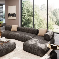 Narożniki*KARE Design Narożnik 2-elementowy Nowoczesny Czarno-biały 334x180 Cm