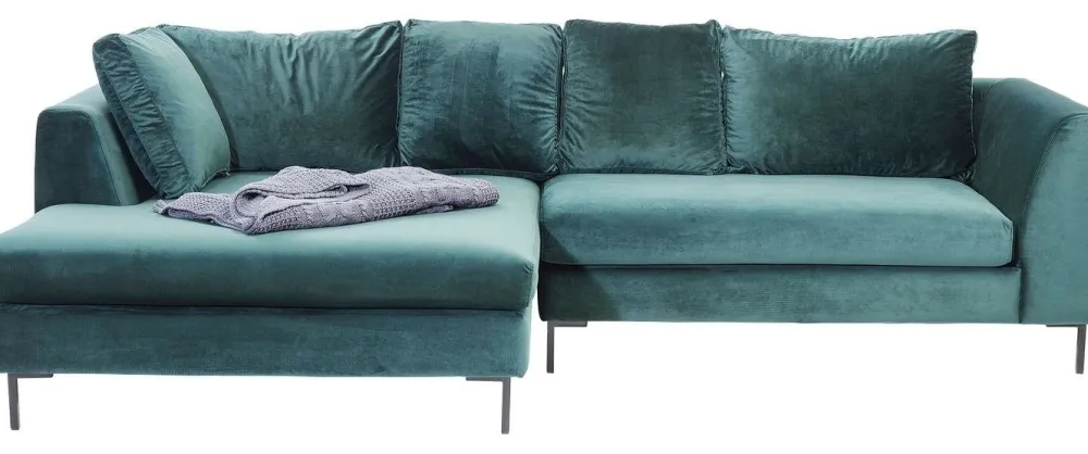 Narożniki*KARE Design Narożnik Gianna 290x167 Cm Zielony Lewy