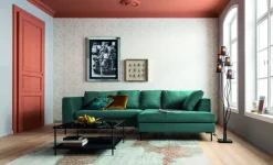Narożniki*KARE Design Narożnik Gianna 290x167 Cm Zielony Prawy