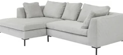 Narożniki*KARE Design Narożnik Gianni Cord 290x167 Cm Szary Lewy