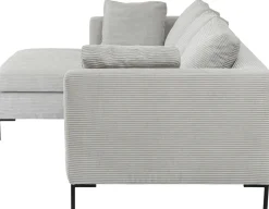 Narożniki*KARE Design Narożnik Gianni Cord 290x167 Cm Szary Lewy