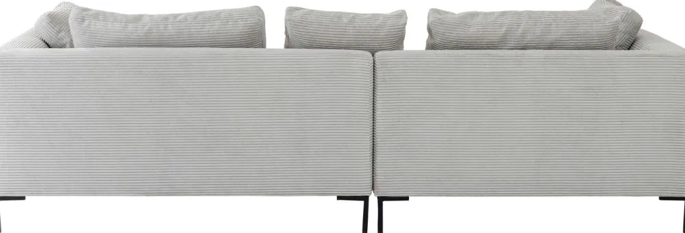Narożniki*KARE Design Narożnik Gianni Cord 290x167 Cm Szary Lewy
