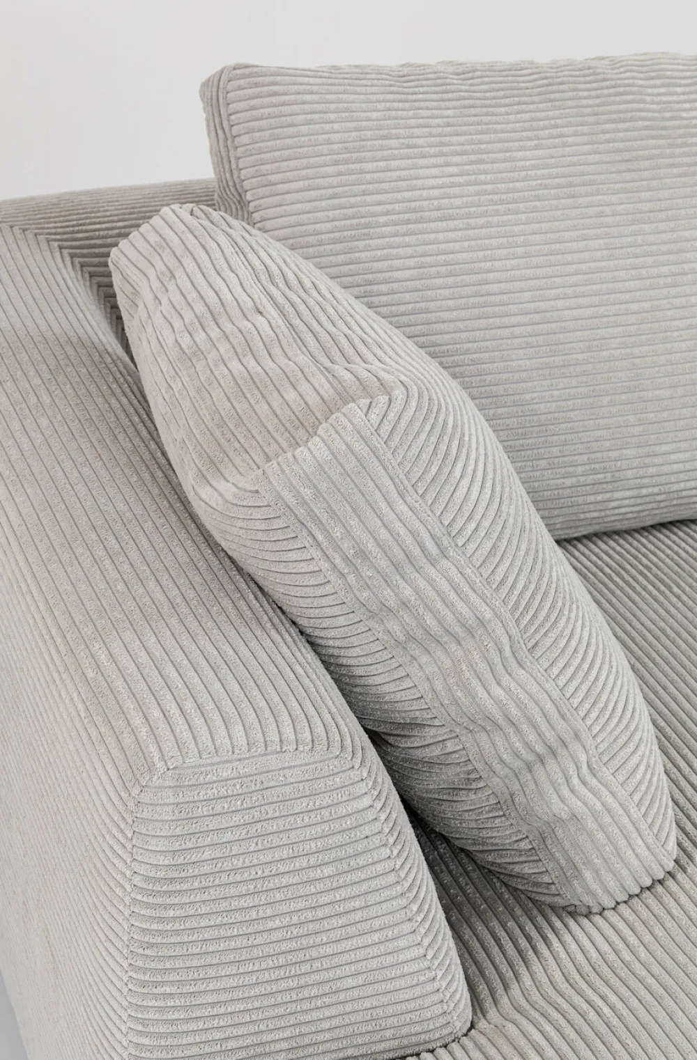 Narożniki*KARE Design Narożnik Gianni Cord 290x167 Cm Szary Lewy