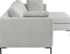Narożniki*KARE Design Narożnik Gianni Cord 290x167 Cm Szary Prawy