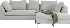 Narożniki*KARE Design Narożnik Gianni Cord 290x167 Cm Szary Prawy