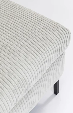 Narożniki*KARE Design Narożnik Gianni Cord 290x167 Cm Szary Prawy