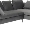 Narożniki*KARE Design Narożnik Gianni Small Velvet 270x167 Cm Szary Prawy