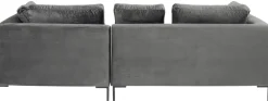 Narożniki*KARE Design Narożnik Gianni Small Velvet 270x167 Cm Szary Prawy