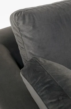 Narożniki*KARE Design Narożnik Gianni Small Velvet 270x167 Cm Szary Prawy