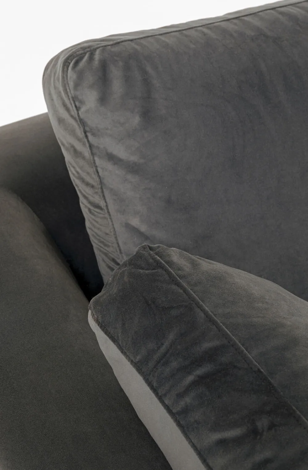 Narożniki*KARE Design Narożnik Gianni Small Velvet 270x167 Cm Szary Prawy