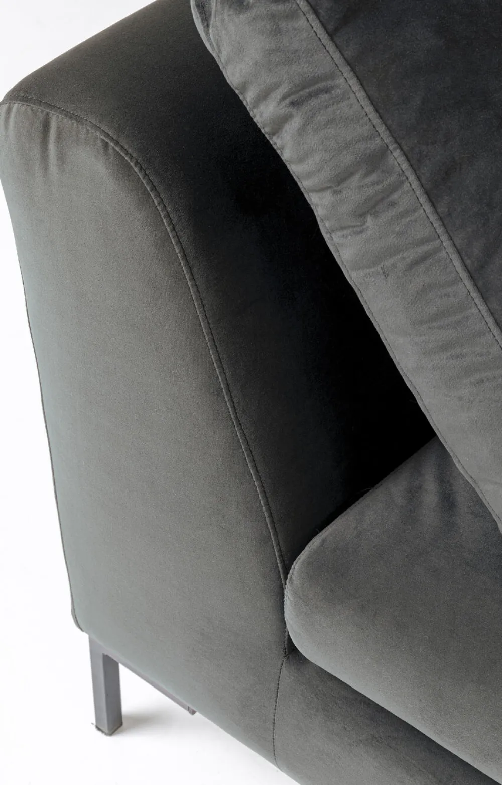 Narożniki*KARE Design Narożnik Gianni Small Velvet 270x167 Cm Szary Prawy