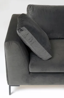 Narożniki*KARE Design Narożnik Gianni Small Velvet 270x167 Cm Szary Prawy