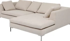 Narożniki*KARE Design Narożnik Gianni Velvet 290x167 Cm Kremowy Prawy