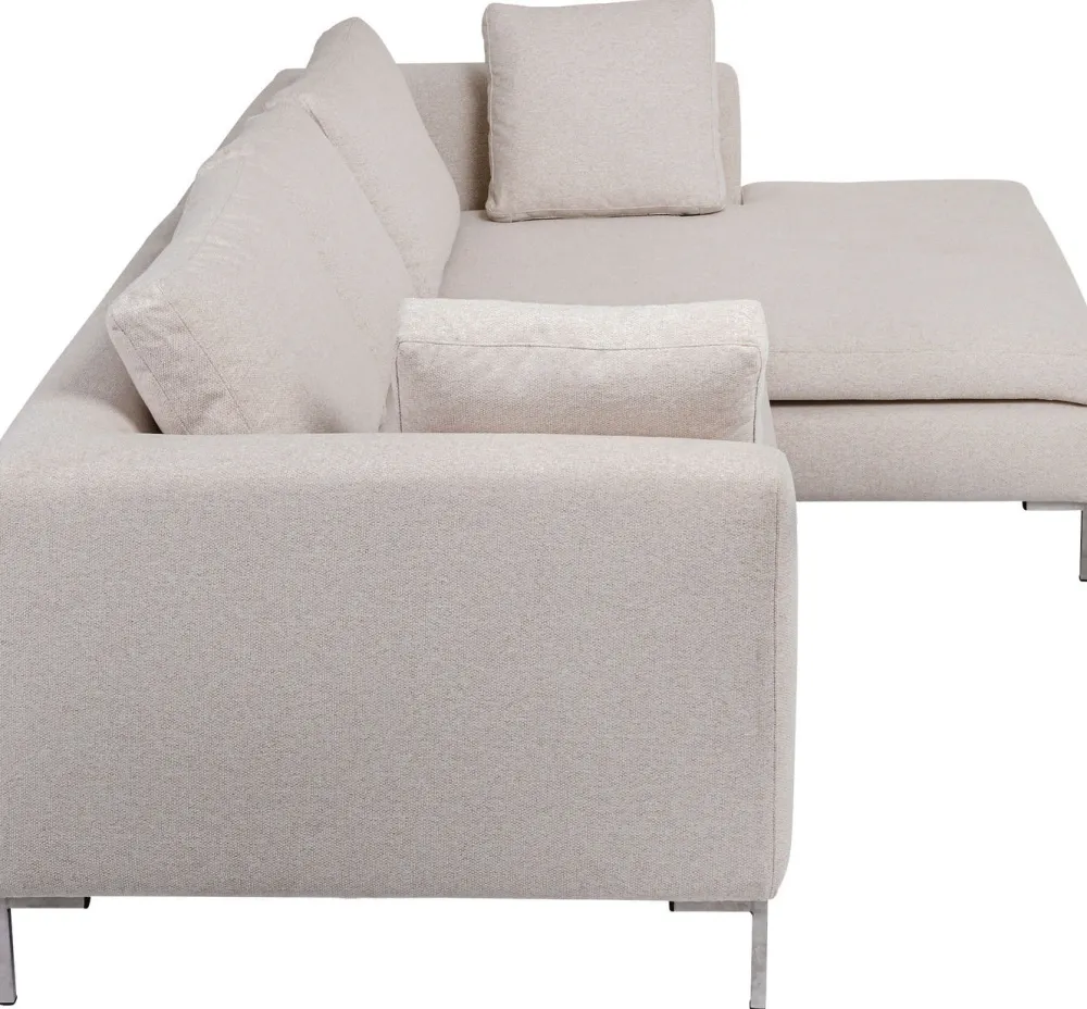 Narożniki*KARE Design Narożnik Gianni Velvet 290x167 Cm Kremowy Prawy