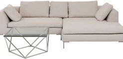 Narożniki*KARE Design Narożnik Gianni Velvet 290x167 Cm Kremowy Prawy