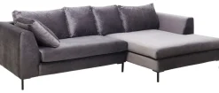 Narożniki*KARE Design Narożnik Gianni Velvet 290x167 Cm Szary Prawy