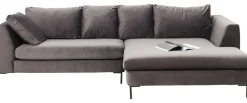 Narożniki*KARE Design Narożnik Gianni Velvet 290x167 Cm Szary Prawy