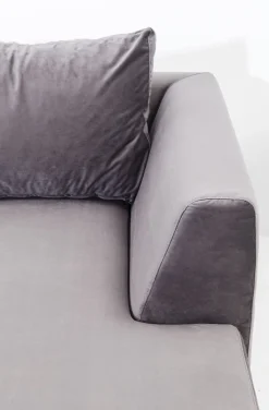 Narożniki*KARE Design Narożnik Gianni Velvet 290x167 Cm Szary Prawy