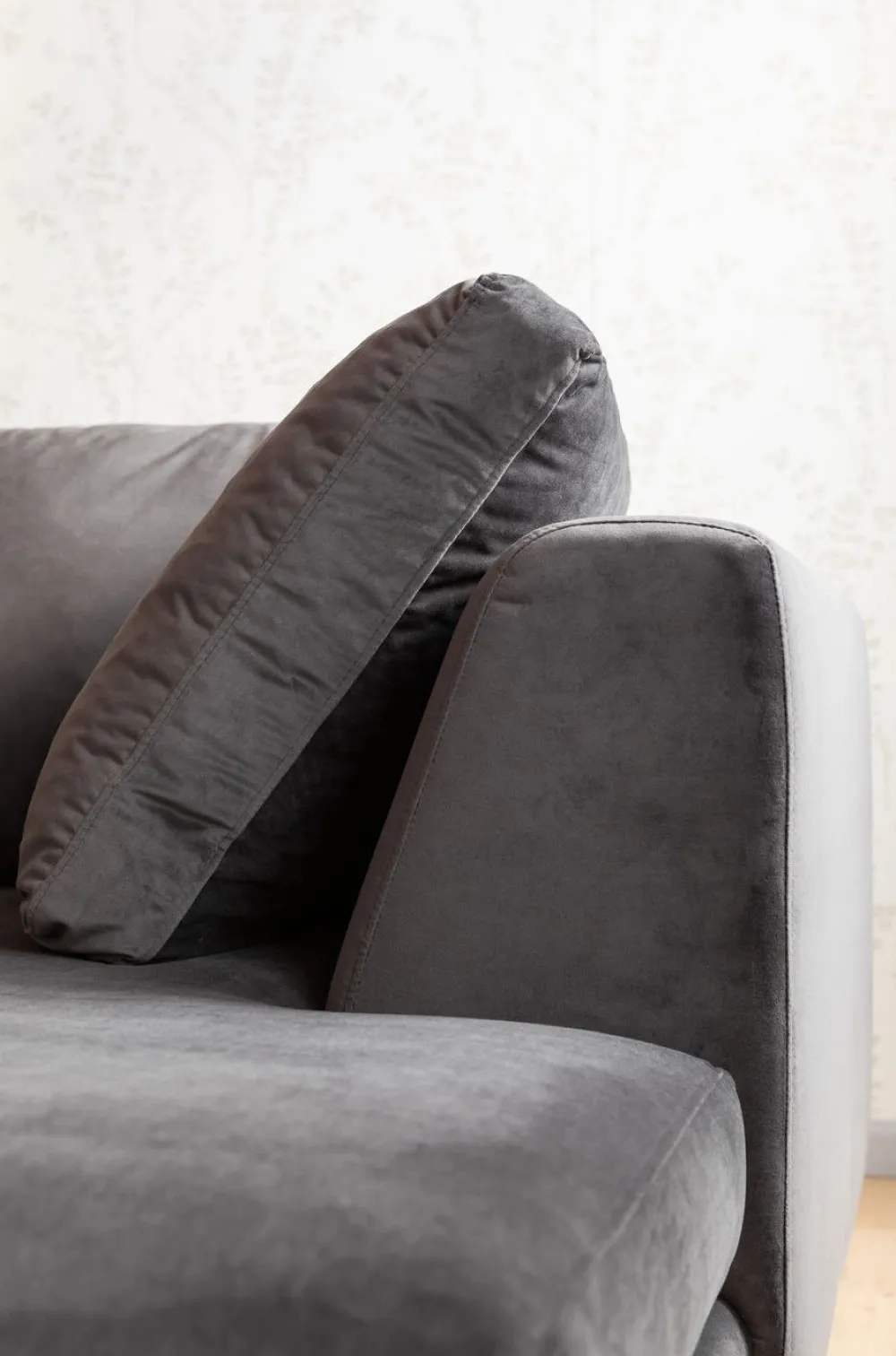 Narożniki*KARE Design Narożnik Gianni Velvet 290x167 Cm Szary Prawy