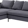 Narożniki*KARE Design Narożnik Gianni 290x167 Cm Szary Lewy - Nogi Czarne
