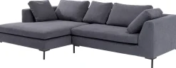 Narożniki*KARE Design Narożnik Gianni 290x167 Cm Szary Lewy - Nogi Czarne