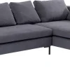 Narożniki*KARE Design Narożnik Gianni 290x167 Cm Szary Prawy - Nogi Czarne