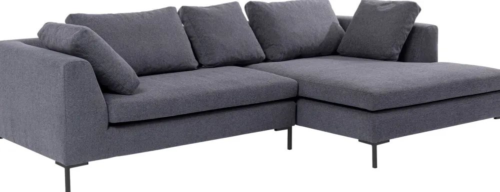 Narożniki*KARE Design Narożnik Gianni 290x167 Cm Szary Prawy - Nogi Czarne