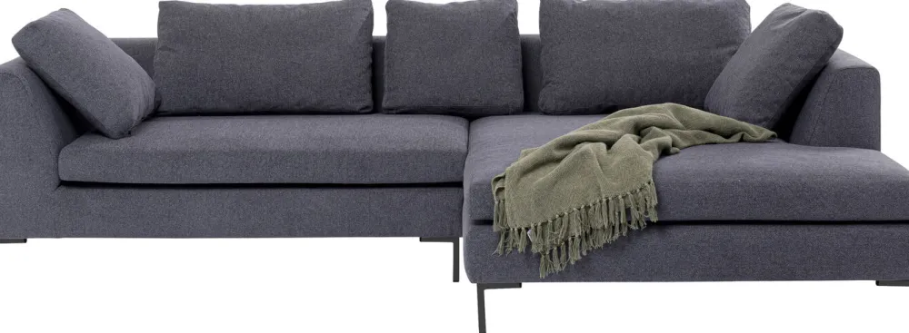 Narożniki*KARE Design Narożnik Gianni 290x167 Cm Szary Prawy - Nogi Czarne