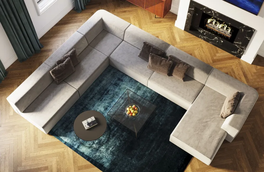 Sofy Modułowe|Narożniki*KARE Design Narożnik Infinity Chenille 100x100 Cm Prawy Szary