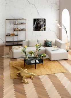 Narożniki*KARE Design Narożnik Infinity Ottomane 306x182 Cm Kremowy Prawy