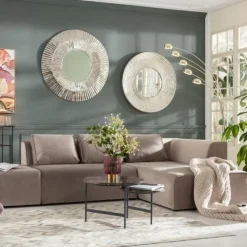 Narożniki*KARE Design Narożnik Infinity Velvet 302x182 Cm Taupe Prawy