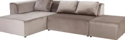 Narożniki*KARE Design Narożnik Infinity Velvet 306x182 Cm Taupe Lewy