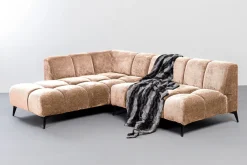 Narożniki*KARE Design Narożnik Lewy Kremowy Nogi Czarne 250x200 Cm
