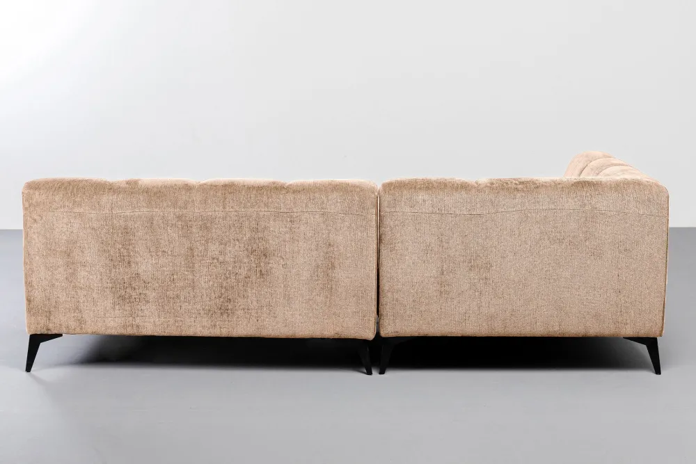 Narożniki*KARE Design Narożnik Lewy Kremowy Nogi Czarne 250x200 Cm
