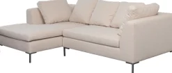 Narożniki*KARE Design Narożnik Lewy W Kolorze Kremowym Nogi Stalowe 250x167 Cm