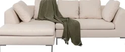 Narożniki*KARE Design Narożnik Lewy W Kolorze Kremowym Nogi Stalowe 250x167 Cm
