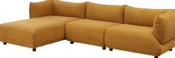 Narożniki*KARE Design Narożnik Lewy W Kolorze żółtym Tkanina Pluszowa 302x160 Cm