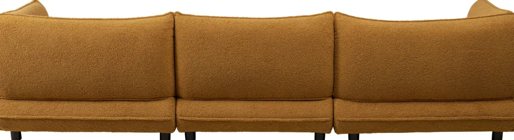 Narożniki*KARE Design Narożnik Lewy W Kolorze żółtym Tkanina Pluszowa 302x160 Cm