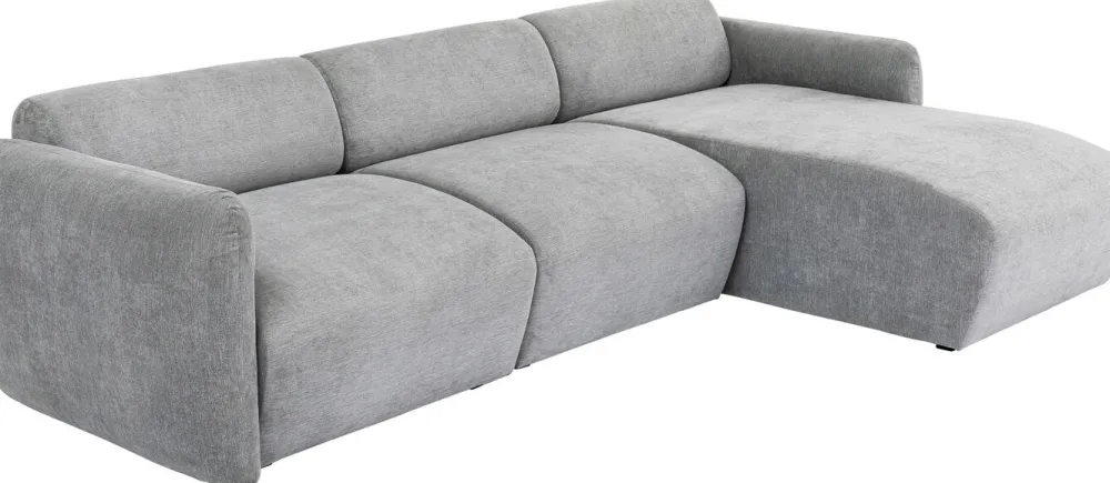 Narożniki*KARE Design Narożnik Modułowy Lucca 255x158 Cm Szary Prawy