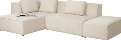 Narożniki*KARE Design Narożnik Modułowy Sztruksowy Kremowy Lewy 306x182 Cm