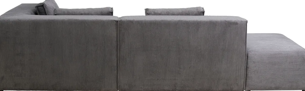Narożniki*KARE Design Narożnik Modułowy Sztruksowy Szary Prawy 306x182 Cm