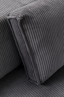 Narożniki*KARE Design Narożnik Modułowy Sztruksowy Szary Prawy 306x182 Cm