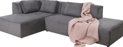 Narożniki*KARE Design Narożnik Modułowy Sztruksowy Szary Lewy 306x182 Cm