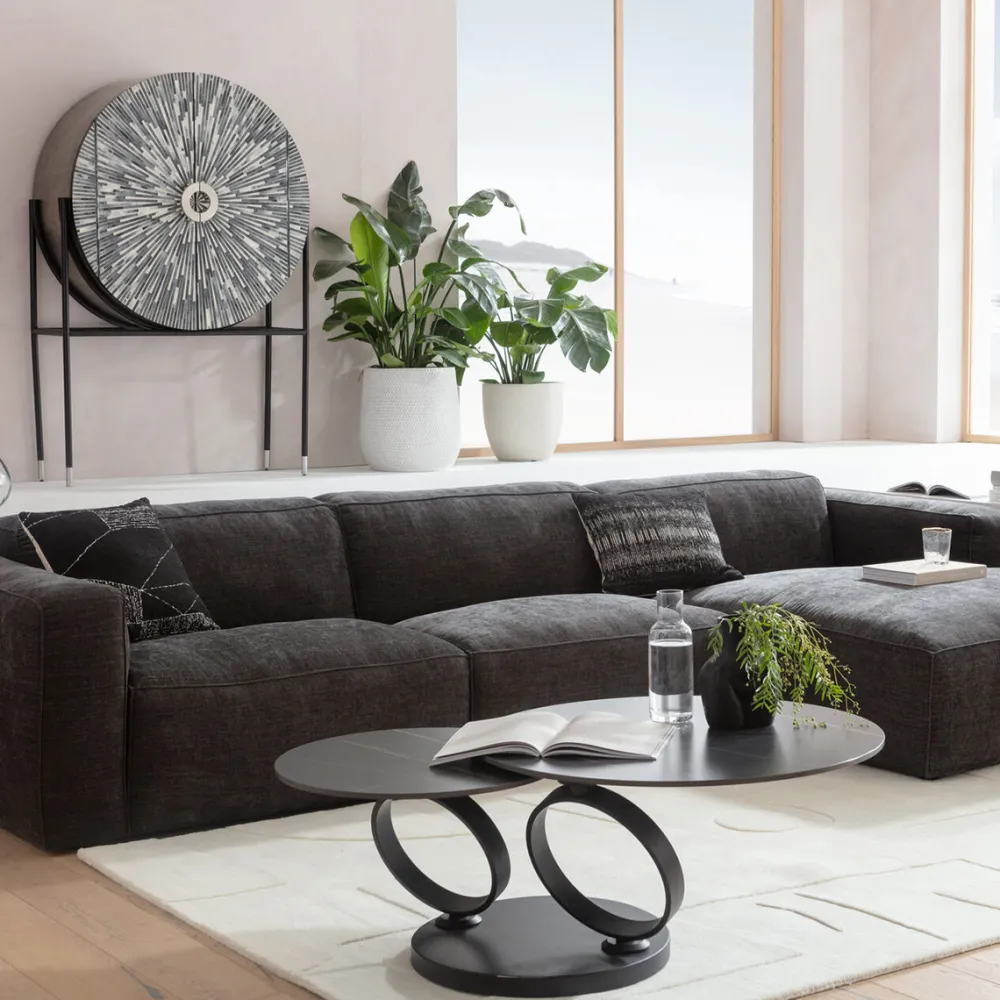 Narożniki*KARE Design Narożnik Modułowy Tapicerowany Szary Prawy 335x170 Cm