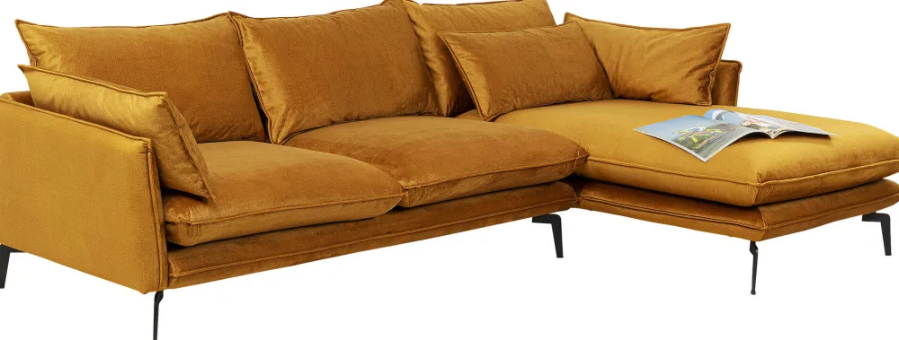 Narożniki*KARE Design Narożnik Monza 296x175 Cm Kolor Curry - Prawy