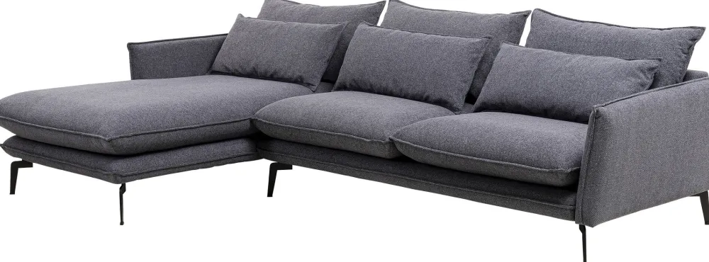 Narożniki*KARE Design Narożnik Monza 296x175 Cm Szary - Lewy