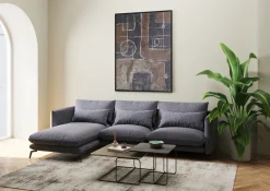 Narożniki*KARE Design Narożnik Monza 296x175 Cm Szary - Lewy