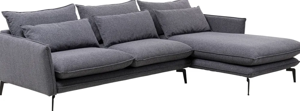 Narożniki*KARE Design Narożnik Monza 296x175 Cm Szary - Prawy